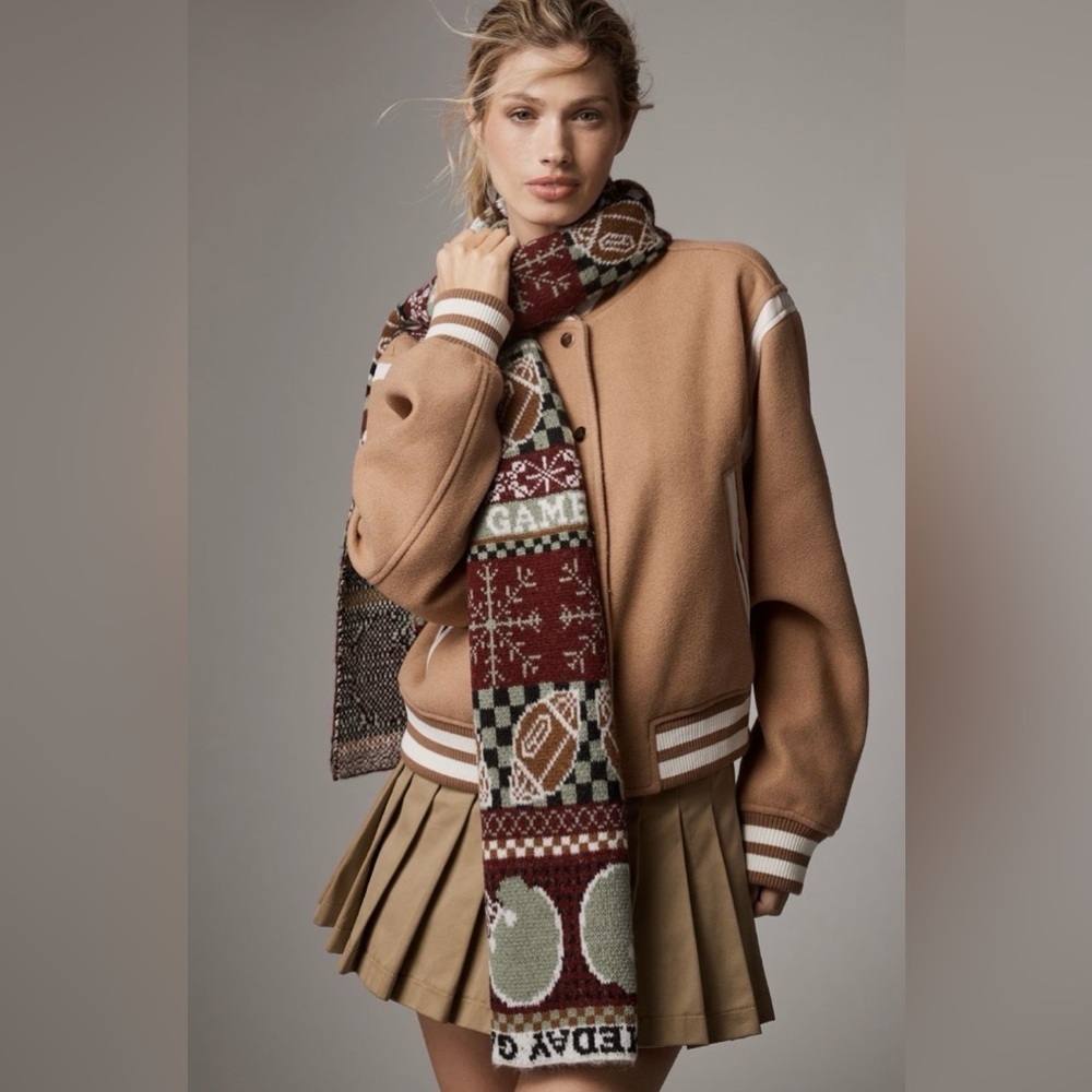 Anthropologie Mariel Scarf in Football Fairisle NWT